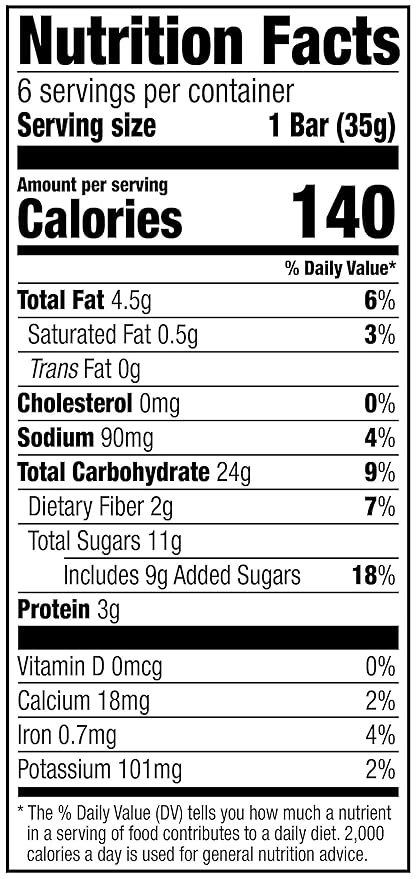Amazon Brand - Happy Belly Fruit & Nut Chewy Trail Mix Granola Bars, 6 Count
