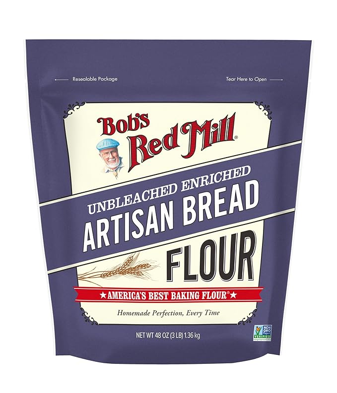Bob's Red Mill Artisan Bread Flour, 3 Pound (Pack of 4) - Unbleached, Unbromated, Non-GMO, Vegan