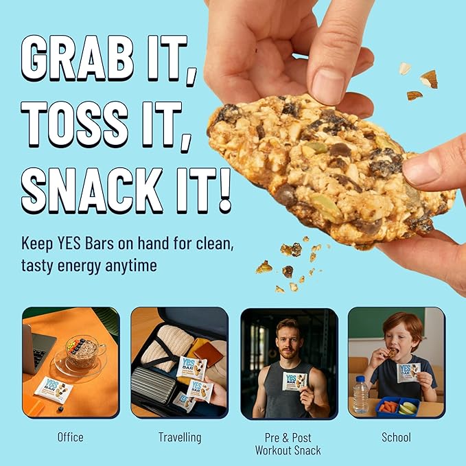 The YES Bar YES Bar ??Macadamia Chocolate ??Plant Based Protein, Decadent Snack Bar ??Vegan, Paleo, Gluten Free, Dairy Free, Low Sugar, Healthy Snack, Breakfast, Low Carb, Keto Friendly (Pack of 6)