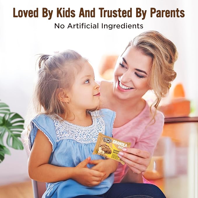 Cooper Street Banana Bread Granola Bakes (48 Count) ??Individually Wrapped Soft and Chewy Granola Bars Bulk ??Dairy, Soy, Peanut and Tree Nut Free - Perfect As Healthy Bulk Office or Classroom Snacks