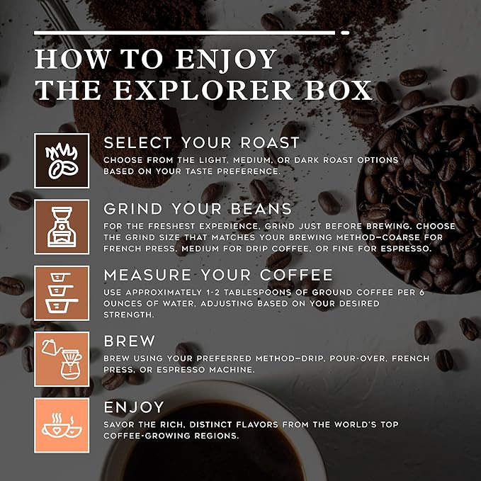 Single-Origin Organic Coffee Beans Gift Box, Light, Medium and Dark Roast Organic Whole Bean Coffee, 3 Pack Explorer, 9 oz each, 1904 Rwanda by Uncharted Coffee