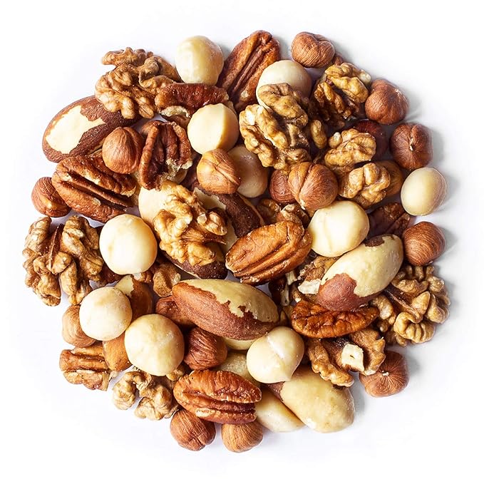 Food to Live Organic Keto Raw Nuts Mix, 8 Ounces ??Snack Contains Non-GMO Brazil Nuts, Pecans, Walnuts, Hazelnuts & Macadamia Nuts, Low Carb Vegan Superfood, Kosher, Non-Irradiated, No Added Sugar