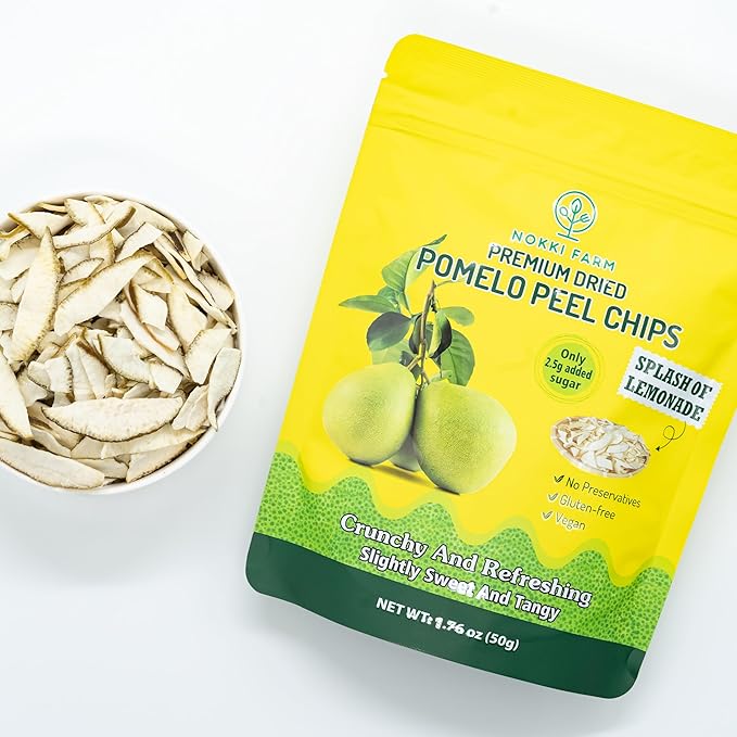 (Pack of 3) NOKKI FARM Premium Dried Pomelo Peel | Crunchy | Slightly sweet and tangy | 50g