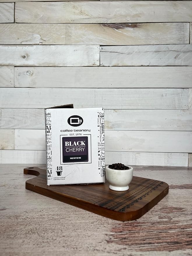 Black Cherry Coffee Pods by Coffee Beanery | 48ct Bulk Medium Roast Arbica Coffee
