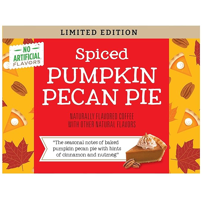 Community Coffee Spiced Pumpkin Pecan Pie Flavored Coffee Pods, 60 count, Medium Roast Compatible with Keurig 2.0 K-Cup Brewers (10 Pods, Pack of 6)