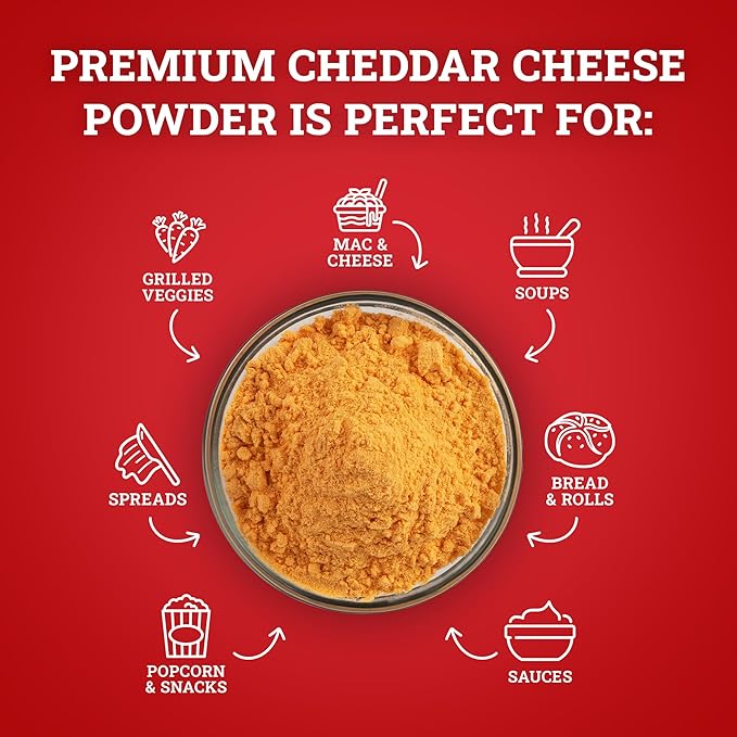 Hoosier Hill Farm Premium Cheddar Cheese Powder, 25LB (Pack of 1)
