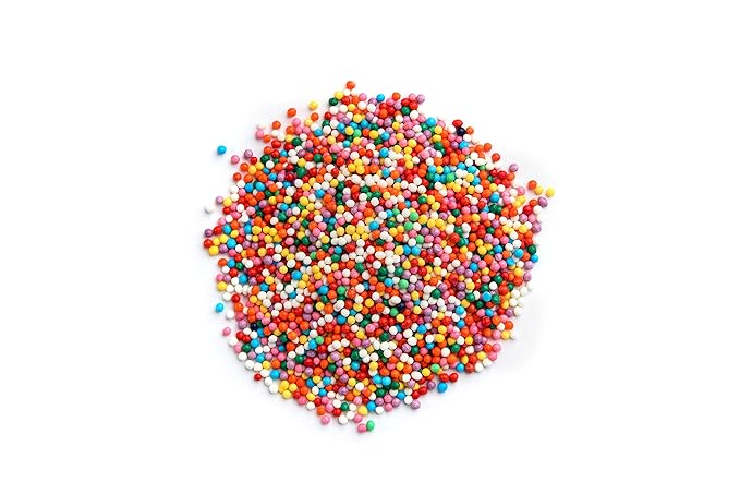 Yupik Birthday Cake Sprinkles, 2.2 lb (35.2 oz), Rainbow Nonpareil Sprinkles, Gluten-Free, Kosher, Cholesterol-Free, Sodium-Free, Fat-Free, Ideal for Ice Cream, Cakes & Donuts Decorating