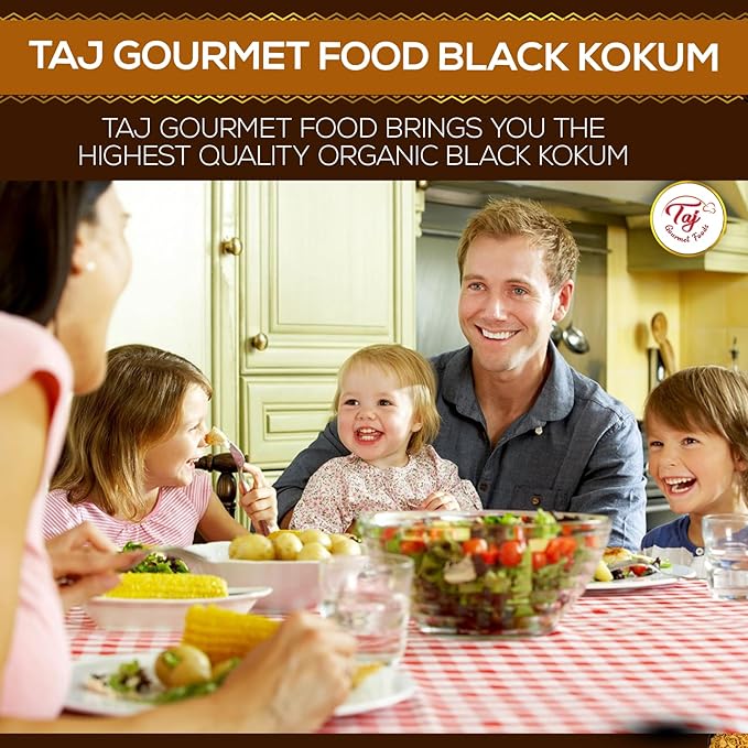 TAJ Premium Indian Black Kokum (Wild Mangosteen), (Dry, 7oz (NEW))