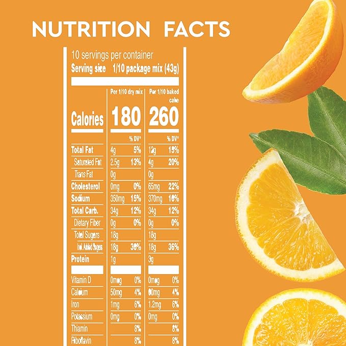 Duncan Hines Signature Perfectly Moist Orange Supreme Cake Mix, 15.25 oz