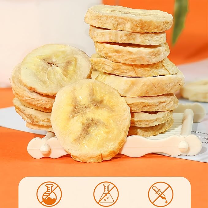 Premium Freeze-Dried Banana Slices 6oz (170g) - 100%, No Sugar Added | Crunchy Fruit Snacks for Outdoor Adventures & Snacking