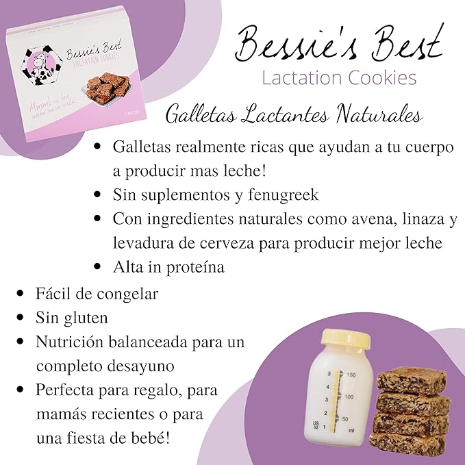 Bessie?셲 Best Lactation Cookies | Dairy Free Lactation Cookies | Oatmeal Peanut Butter Chocolate Chip | Increase Milk Supply | Breastmilk Boosting Cookies | Breastfeeding Snacks | 3 Dozen