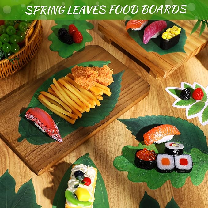90 Pcs Parchment Paper Leaves, 8.66 in Charcuterie Board Parchment Paper Leaves Cheese Decorative Parchment for Table Festival Party Serving