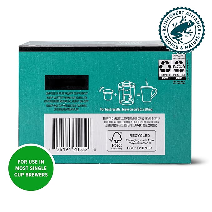 Wawa Single Cup Cuban Dark Roast Coffee Pods, 72 Pods, 6 Boxes, Rich & Bold Blend, Semi-Sweet Chocolate Notes, Single Serve, 100% More Responsibly Sourced from Rainforest Alliance Certified Farms