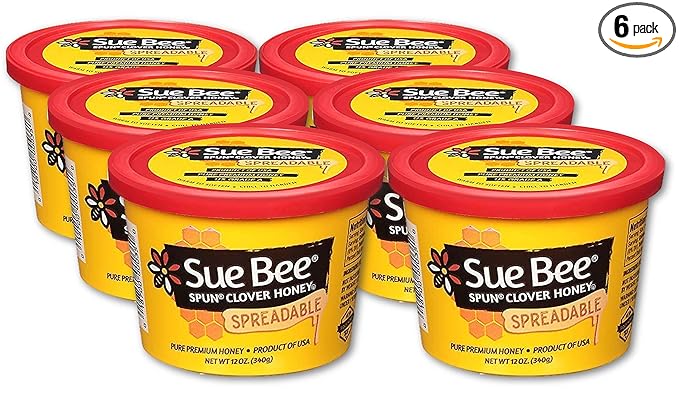 Sue Bee Spun Honey From USA Beekeepers, 12 oz, Pack of 6