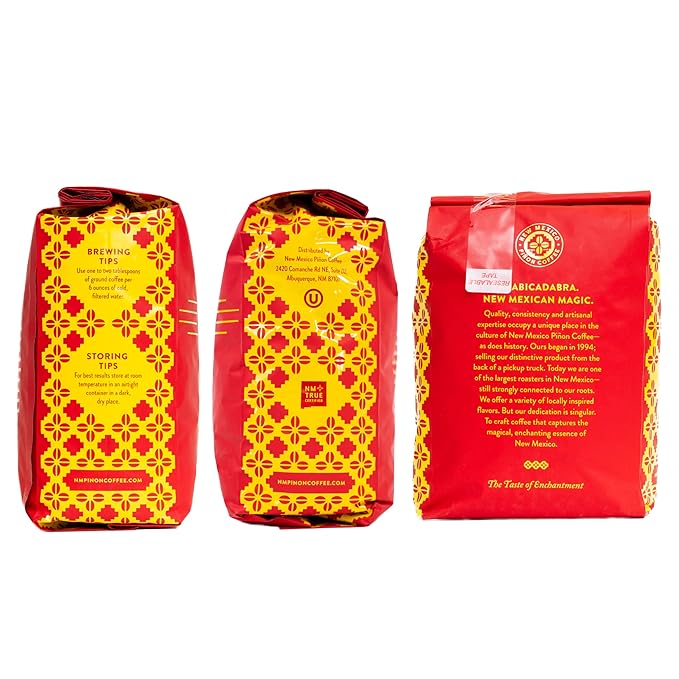 New Mexico Pi챰on Whole Bean Coffee Medium Roast 100% Brazilian Arabica Pi챰on Fudge - Naturally Chocolate Nutty & Smooth Flavored Coffee Beans - 2 Lb Bag