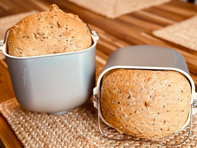 Molibake 8 Grain Bread Mix Pack of 2- All-Natural Multigrain Baking Mix for Bread Machine and Oven - 15 oz - Multigrain Grain Mix for with Flax, Millet & Rye - Easy-to-Use Breads Maker Mix for Homemade Baking
