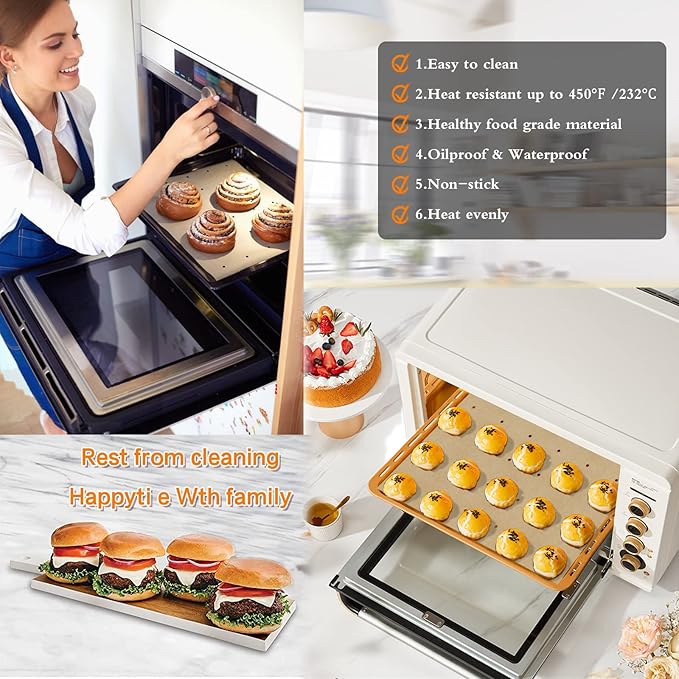 100 PCS Unbleached Parchment Paper, Perforated Square Liners for Cuisinart, Breville, Black and Decker Air Fryer, Toaster Ovens, 11 x 9 inch