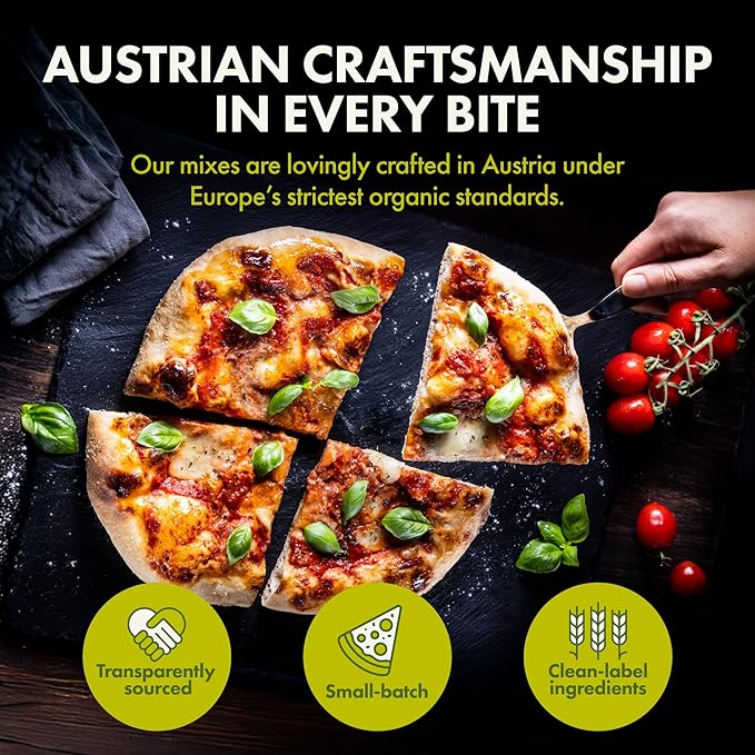 Let???Bake Bread Organic Pizza Crust Baking Mix - Crispy & Chewy Artisan Crust - USDA Organic, Non-GMO, No Additives, Easy Home Baking, Pizzeria-Quality Dough at Home - 17.64 oz (1 Pack)
