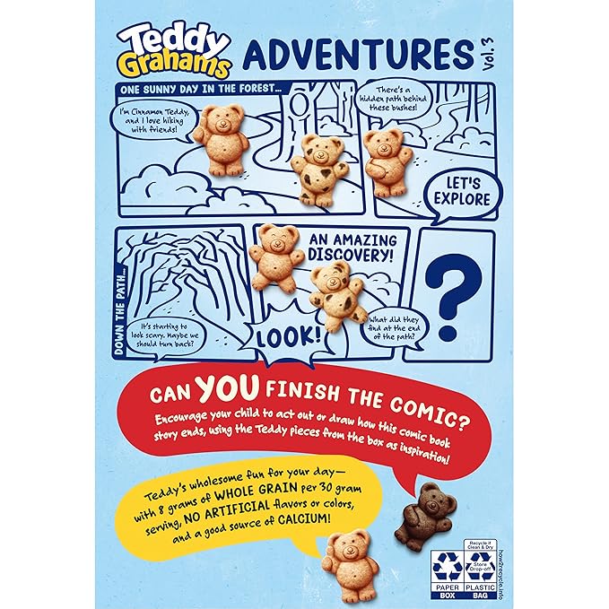 TEDDY GRAHAMS Cinnamon Graham Snacks, Bulk Kids Snacks, 6 - 10 oz Boxes