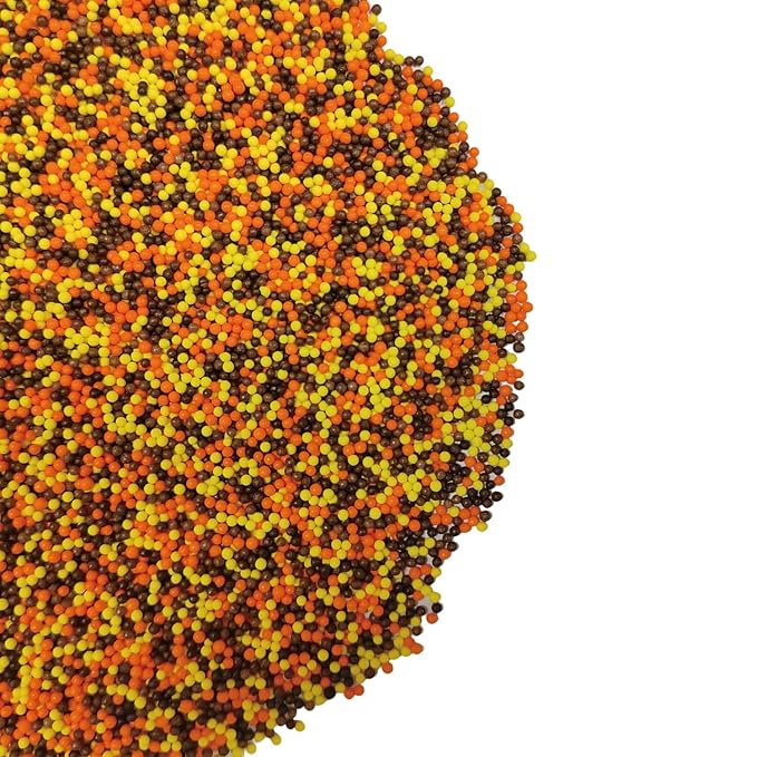 Homankit Autumn Sprinkles Fall Nonpareils Sprinkles Edible Cookie Decorations Mini Pearls for Decorating Cake, Baking, Cupcake Toppers, Ice Cream, Donuts 3.88 Ounce