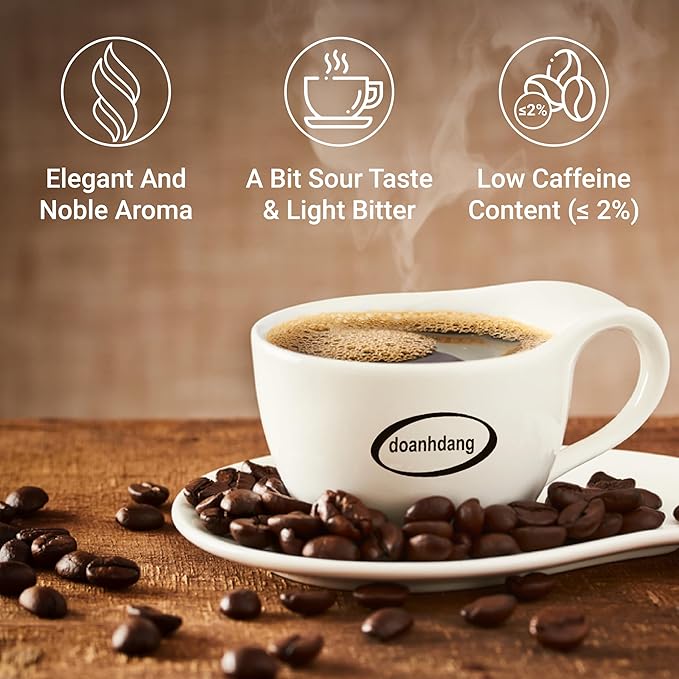 doanhdang - 17 Oz Premium Arabica Whole Bean Coffee, 100% Arabica Medium Roast, Rich Flavor for Espresso and Brew, Origin from Vietnam, Whole Med Roast Beans, Pack of 1, Phin Filter Included