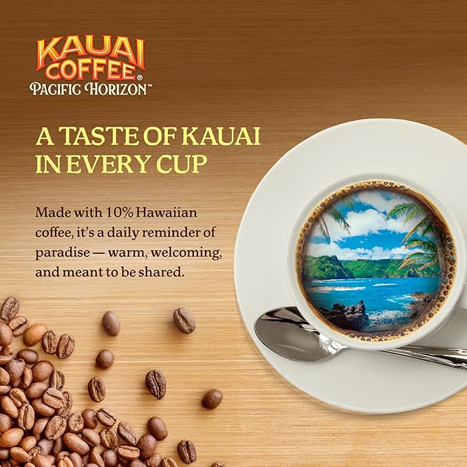Kauai Coffee Espresso Pods Compatible with Nespresso Original Coffee Makers – Arabica Coffee, 10% Hawaiian – Dark Roast, Rich Cocoa & Smoky Finish – Poipu Beach, 1 Pack of 10 Espresso Pods