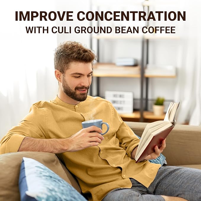 doanhdang - 17 Oz Premium Culi Ground Bean Coffee, 100% Culi Peaberry Medium Roast, Rich Flavor for Espresso Shot and Brew, Origin from Vietnam, Ground Med Roast Beans, Pack of 1, Phin Filter Included