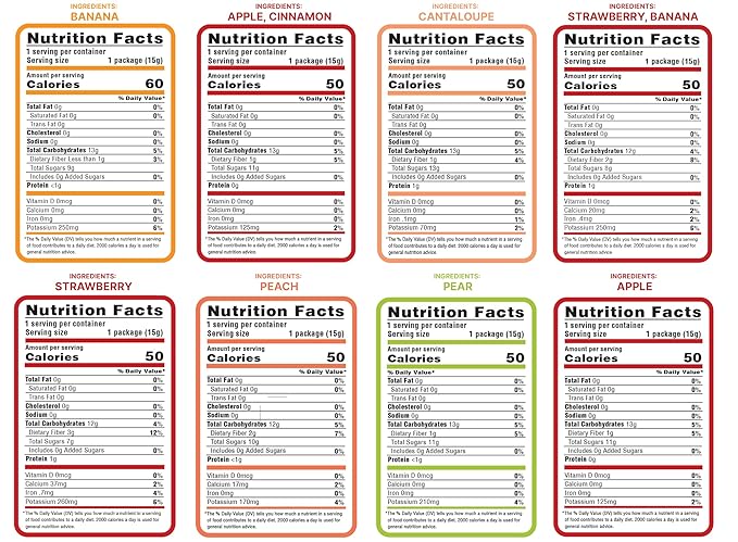 Nature’s Turn Freeze-Dried Fruit Crisps –Healthy, Gluten-Free,Crispy & Delicious, Plant-Based Snack, Ideal for Cereal, Smoothies, School Lunches, & On-the-Go, Mega Variety Pack of 8 (0.53 oz Each)