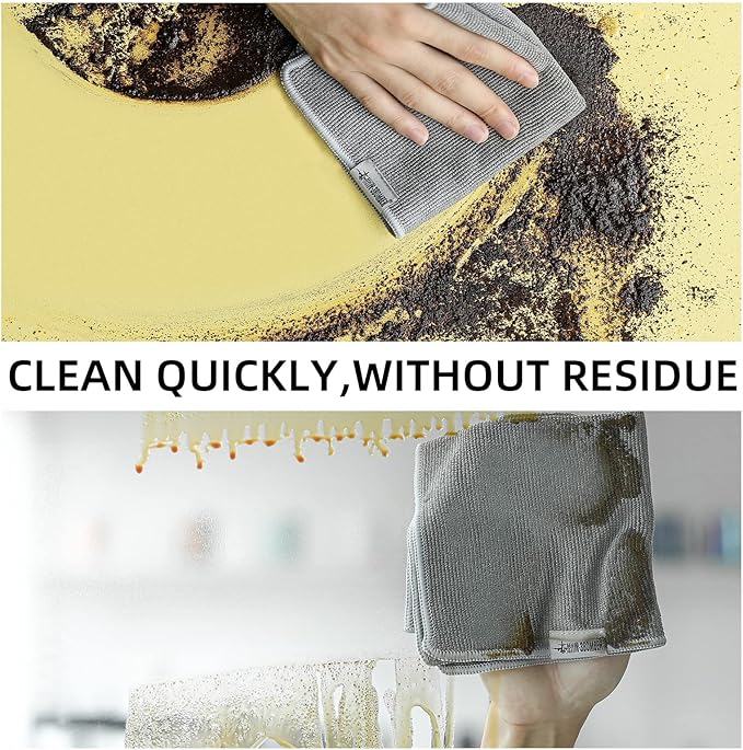 MHW-3BOMBER Barista Towels for Espresso 4Pack, 11" Microfiber Barista Cloth Espresso Cleaning Towel for Coffee Bar - Coffee Cleaning Accessories fit Espresso Machine|Steam Wand|Countertop CT5322