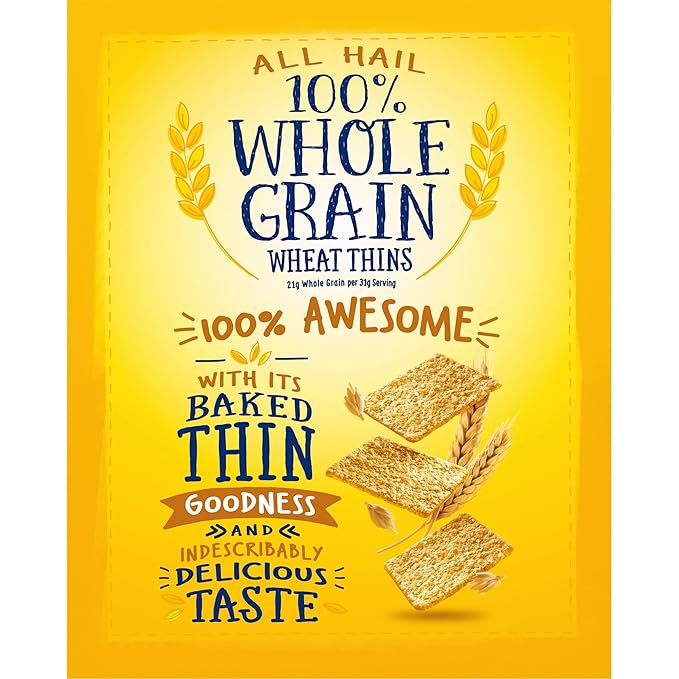 Wheat Thins Original Snacks, Whole Grain Wheat Crackers, Snack Crackers, Party Size, 20 oz Box