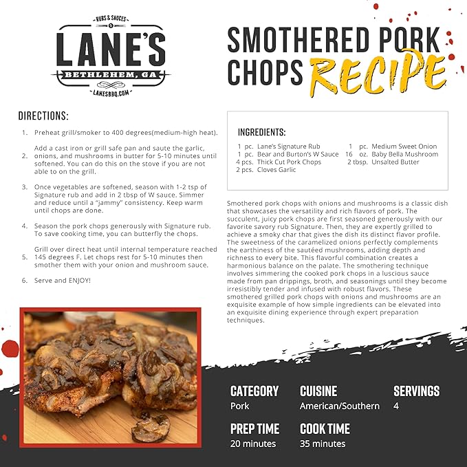 Lane's Signature BBQ Seasoning Rub, All-Natural BBQ Seasonings and Rubs, Perfect for Beef, Meat, Chicken & Pork Rub Seasoning, Made in USA, 2lb
