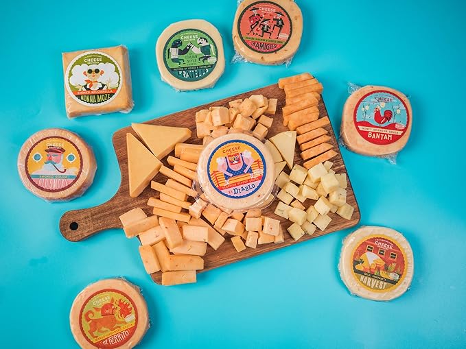 Cheese Bros. Brotherhood Gift Box | Fresh from Wisconsin | Assorted Gouda, Havarti, Mozzarella and Fratello | Great Food Gifting Idea!