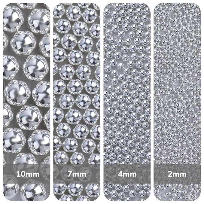Silver Pearl Sprinkles for Cake Decorating, 11.3 Oz Edible Pearls Sugar 4 Sizes Gift Box Set for Baking Cookie Ice Cream Cupcake Toppings