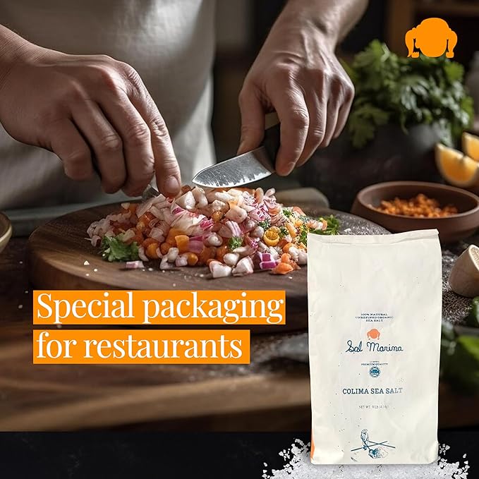 SAL MARINA | Unrefined Colima Sea Salt 9 lbs - Harvested Hand | Kosher Salt 100% Natural - Vegan Gluten Free Organic Table Salt Seasoning Food