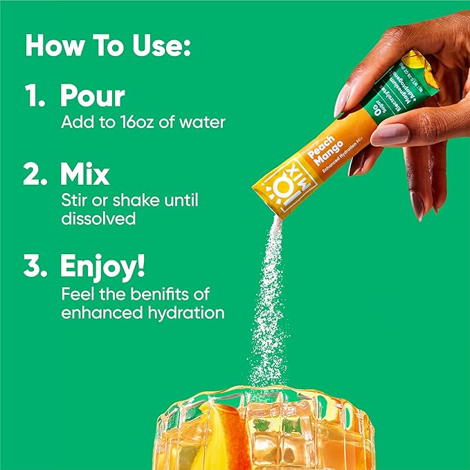 IQMIX Hydration Electrolyte Powder ??4-in-1 Formula for Hydration, Mental Clarity, Mood and Recovery ??Sugar-Free Drink Mix, Keto, Magnesium L-Threonate, Lion?™s Mane ??40 Count Peach Mango