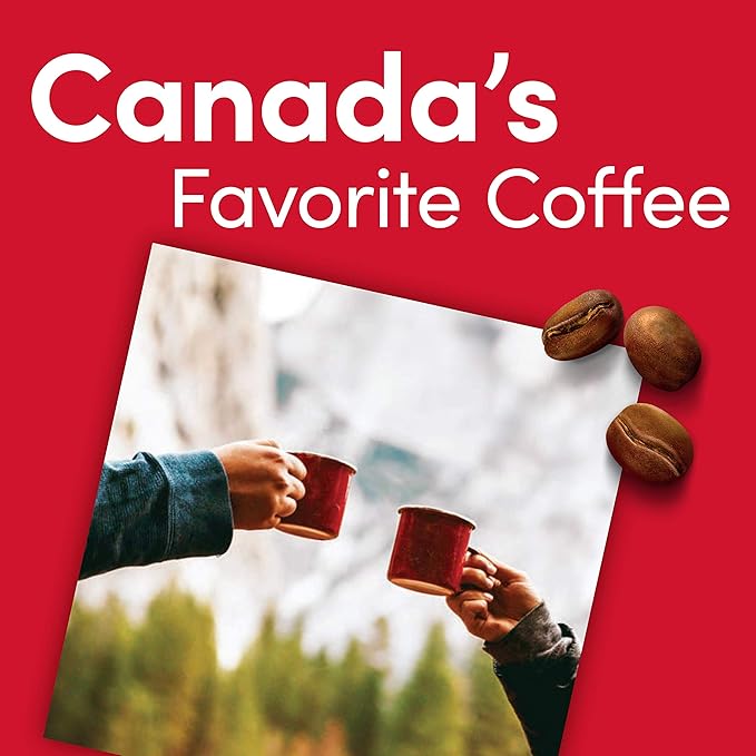 Tim Hortons Original Blend, Medium Roast Ground Coffee, Canada???Favorite Coffee, Made with 100% Arabica Beans, 48 Ounce Canister