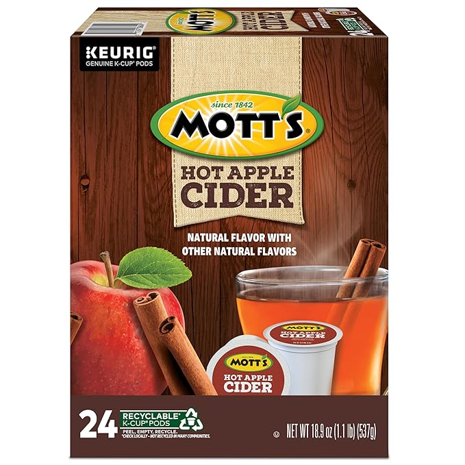 Mott's Apple Cider, Keurig Single-Serve K-Cup Pods, 96 Count