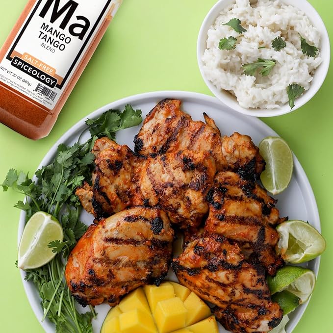 Spiceology ??Mango Tango Salt-Free Seasoning ??Sweet, Tangy Chamoy-Inspired Spice Blend with Real Dried Mango, Paprika, and Chili Peppers ??Perfect for Fruits, Smoothies, Salads, and More ??20 oz