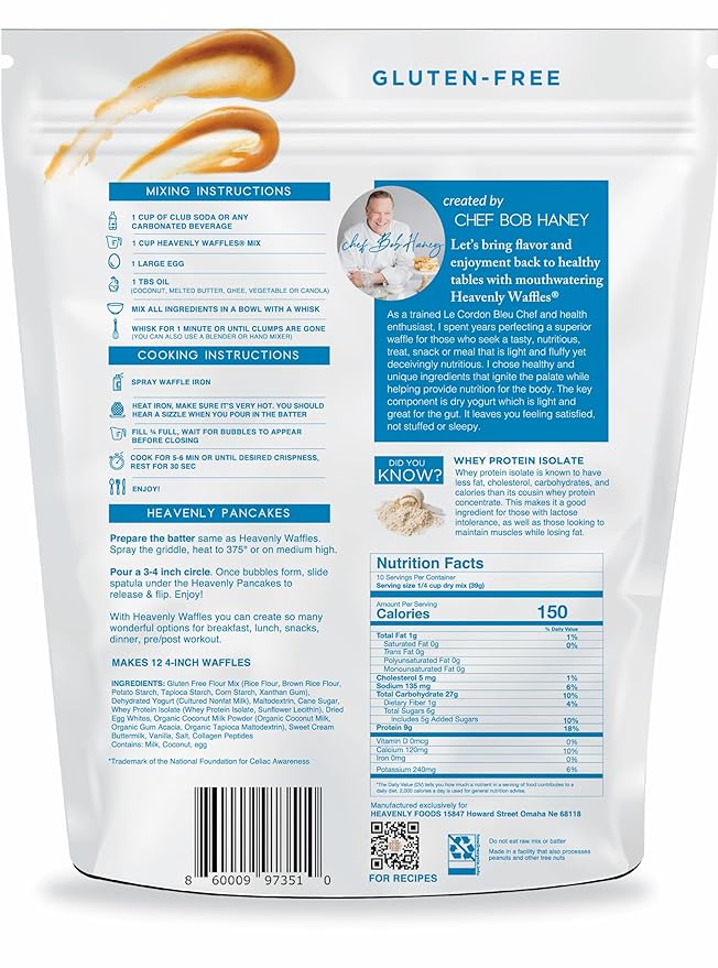 13.5 oz Gluten Free Heavenly Waffles짰 Mix