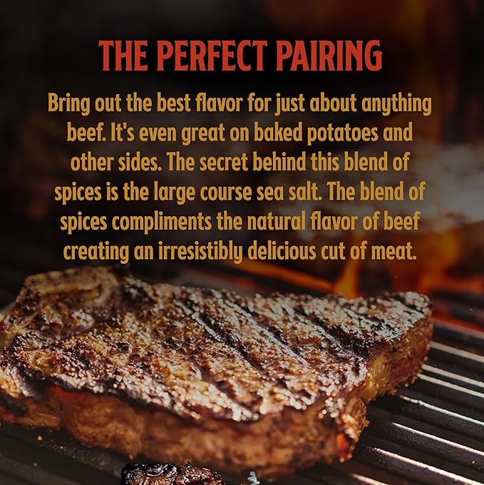 Big Poppa’s Double Secret Steak Rub — Award Winning Beef Rub — Gluten-Free Spice Mix — Dry Rubs for Smoking and Grilling with Sea Salt (5Lb Bag)