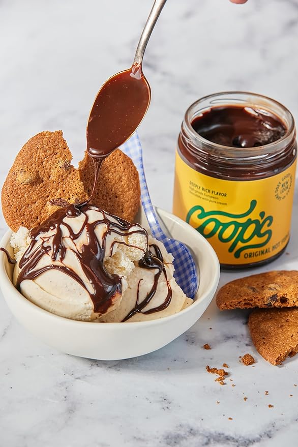 Coop's Original Hot Fudge: Gourmet, All Natural, Handcrafted, Gluten Free, Non-GMO, Chocolate Ice Cream Toppings, Sundae, Desserts, 10 Ounce