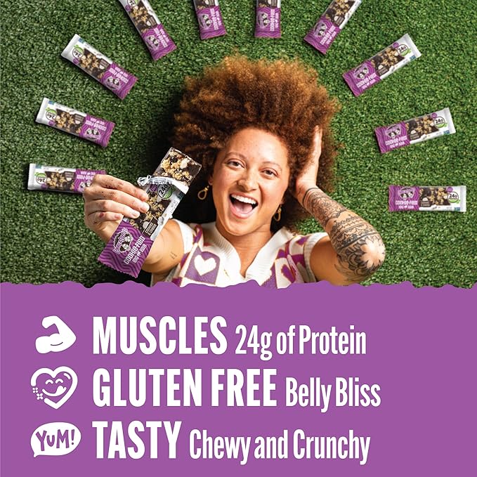 Lenny & Larry's Cookie-fied BIG BAR ??Cookies and Creme Vegan Protein Bars 12x90g ??Healthy Snacks, 24g Plant Protein & 10g Prebiotic Fiber ??Gluten free Power Bar, Keto Friendly & Vegan