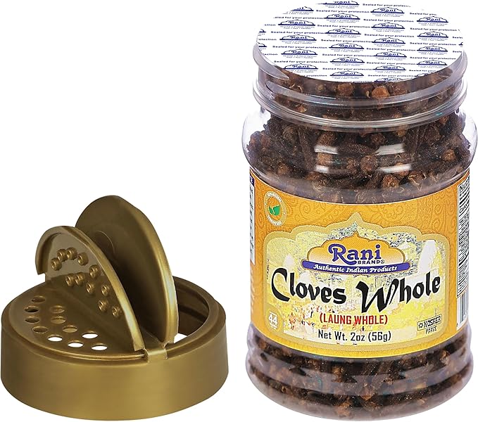 Rani Cloves Whole (Laung) 2oz (56g) Great for Food, Tea, Pomander Balls and Potpourri, Hand Selected, Spice, PET Jar ~ All Natural | NON-GMO | Kosher | Vegan | Gluten Friendly | Indian Origin