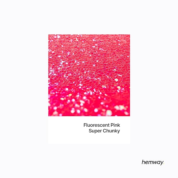 Hemway Premium Glitter Shaker - Fluorescent Pink | 115g Super Chunky Metallic Flake Sequins for Resin & Epoxy Crafts | Craft Supplies for Tumblers, Festival, Art
