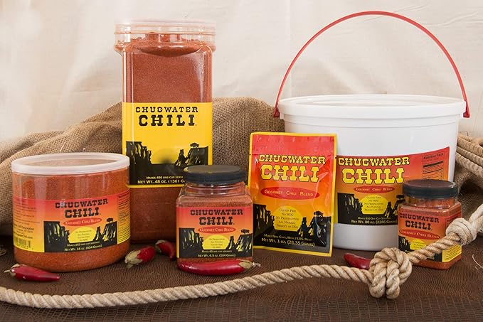 Chugwater Chili | Gourmet Chili Seasoning Mix & Taco Seasoning | 6.5oz Tub | Wyoming State Championship Chili Recipe | Secret Blend 12 Spices | All Natural, Gluten Free, No MSG & No Preservatives.