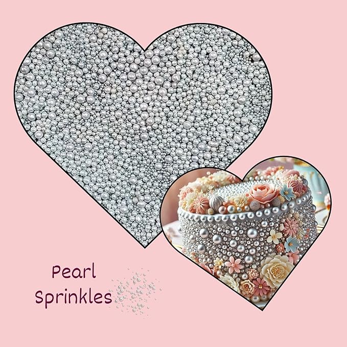 Confect Silver Metallic Sprinkles Mix ??Metallic Sugar Pearls & Decorative Disco Balls for Cake, Cupcake & Cookie Decorating -Vegan, Gluten-Free, Nut-Free, Soy-Free, Dairy-Free, Palm Oil-Free ??4.2 oz