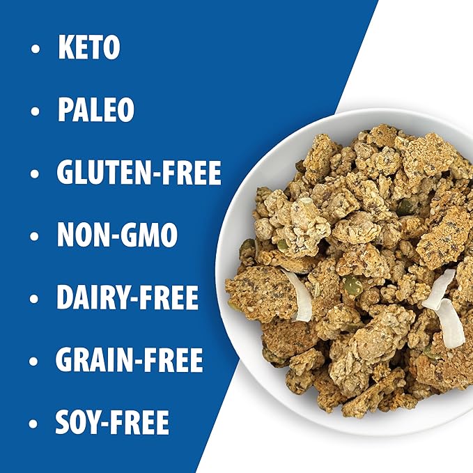 Julian Bakery ProGranola Cereal | Vanilla Cinnamon | 12g Protein | Paleo | 2 Net Carbs | Gluten-Free | Grain-Free | 2 Pack