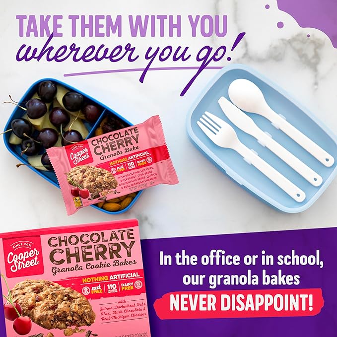 Cooper Street Cookies Chewy Granola Bakes, Chocolate Cherry, 1 Ounce (18 Count)