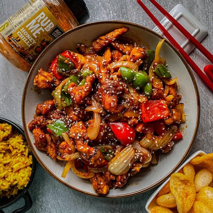 Angus & Oink | Honey Chilli Seasoning | Sweet & Spicy | Perfect for Chicken & Pork | Authentic Chinese Flavour | Gluten-Free & Vegetarian | Oven, Air Fryer & BBQ | 240g