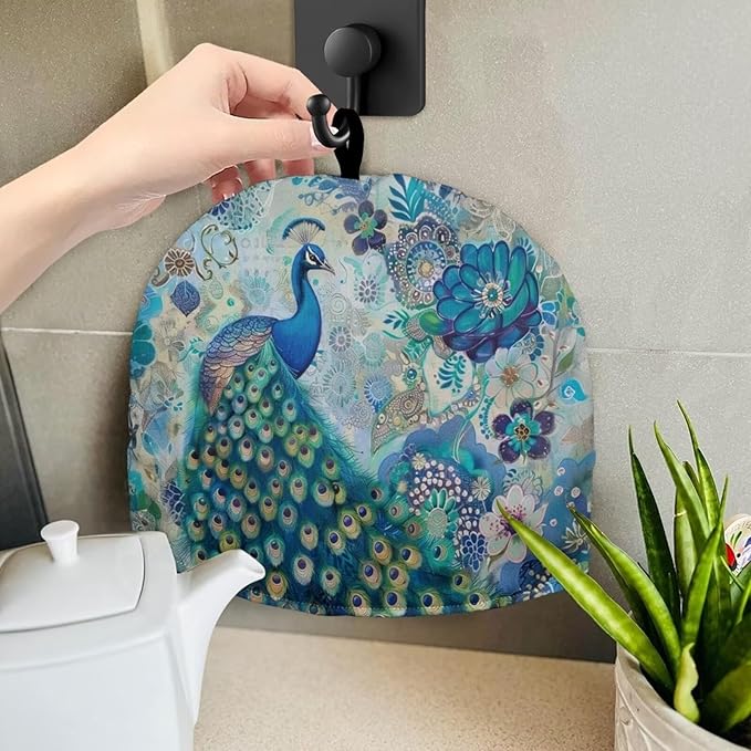 Peacock Tea Cozy for Teapot Insulated Boho Tea Cosy for Teapot Home Decoration Bohemia Tea Cozies Kitchen Accessory Tea Pot Cozy for Keeping Warm